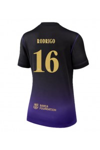 Barcelona Rodri Hernandez #16 Jalkapallovaatteet Naisten Vieraspaita 2026-27 Lyhythihainen